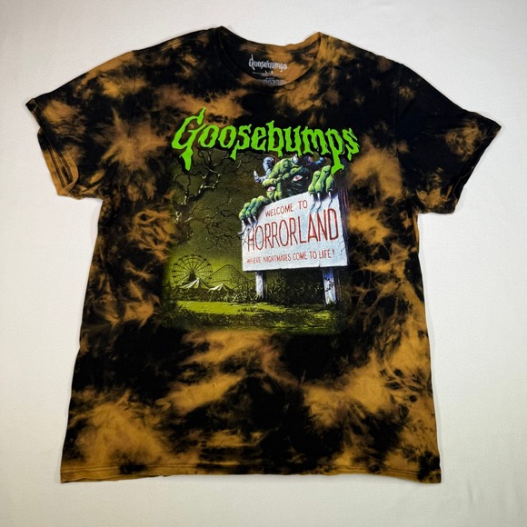 Goosebumps Other - Goosebumps‎ Horrorland Bleach Dye T-Shirt Graphic Tee Large Horror Halloween
